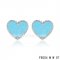 Replica Van Cleef & Arpels Sweet Alhambra Heart Earrings White Gold,Turquoise